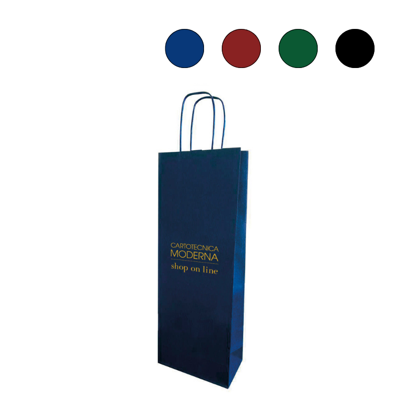 Shopping Bag Portabottiglia Color - stampa flexo o a caldo