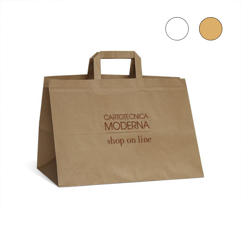 Shopping Bag Food con fondo largo - stampa flexo su un lato – Cartotecnica  Moderna Shop