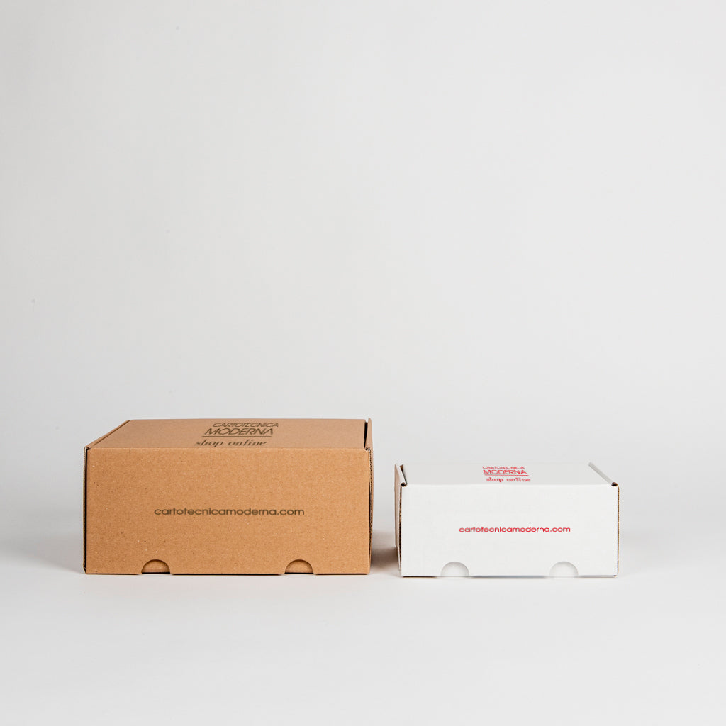 Scatola e-commerce Ecopack - stampa digitale su coperchio, patella frontale e patella sul retro