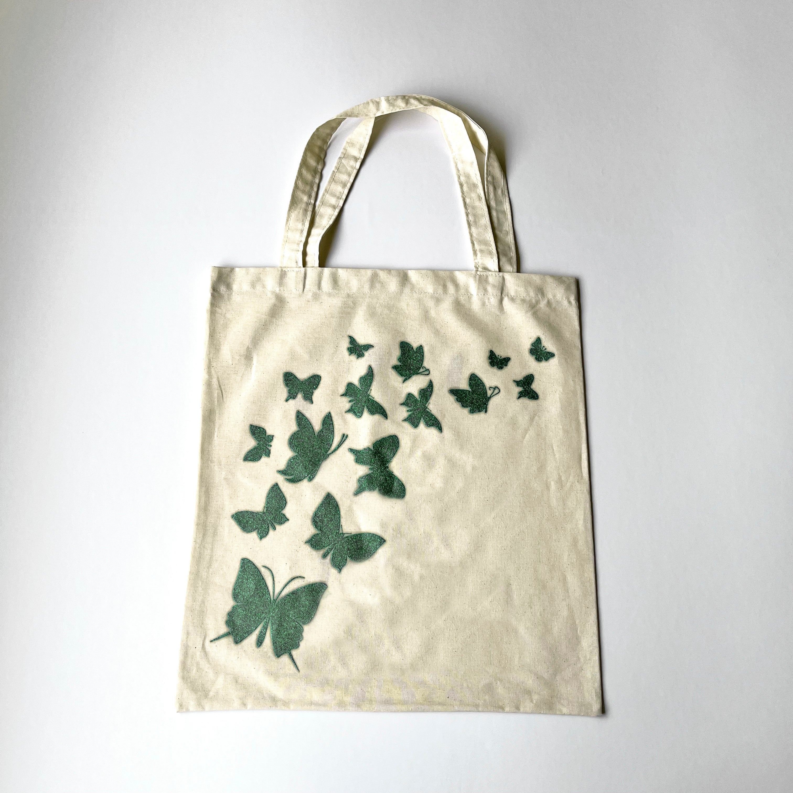 Cotton shopping bag - silk-screen printing on a predefined blue area