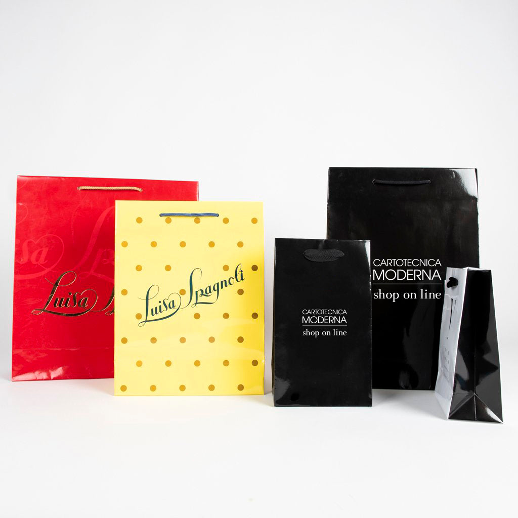 Shopping Bag Boutique with lamination - full surface offset printing in 1 color