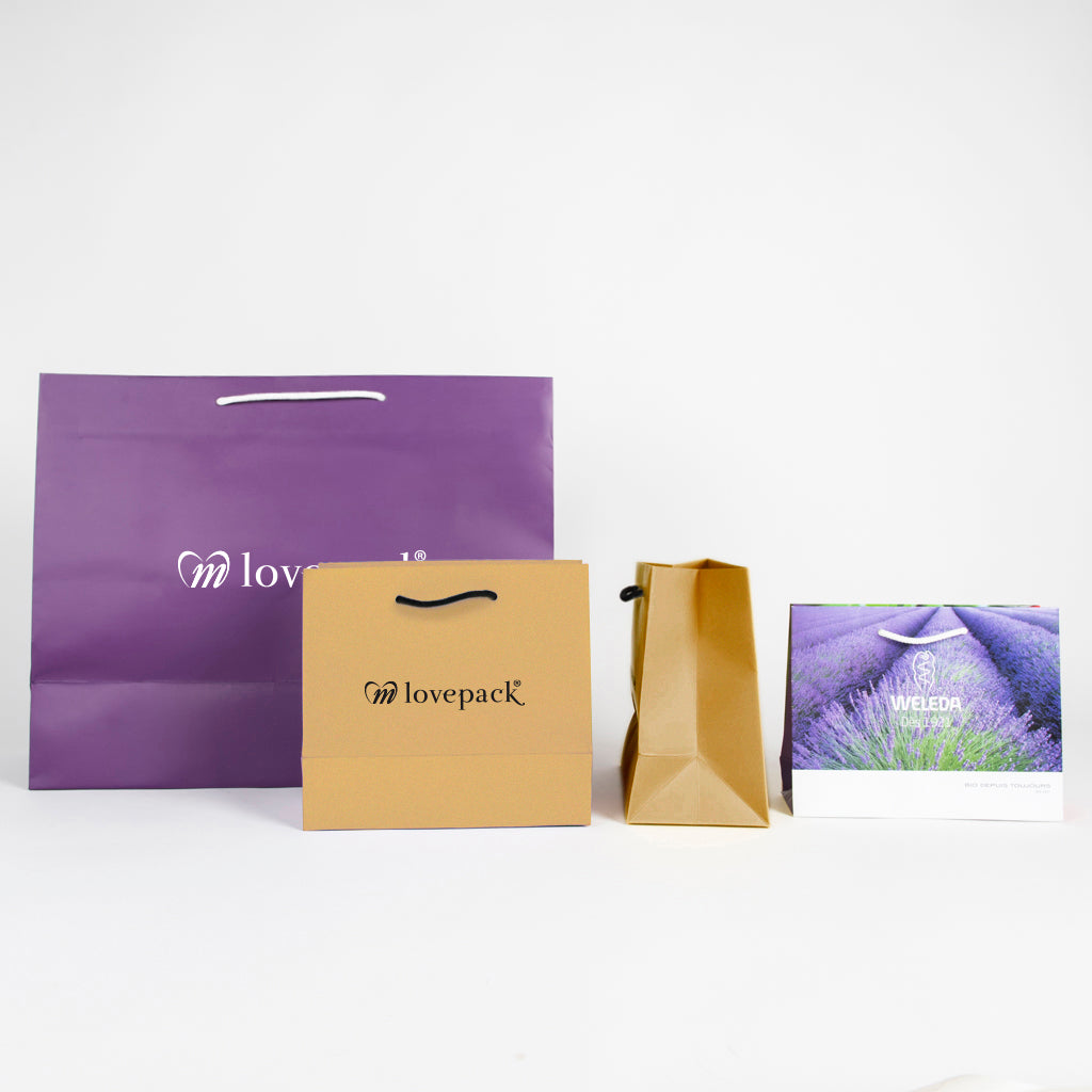 Shopping Bag Boutique with lamination - full surface offset printing in 1 color