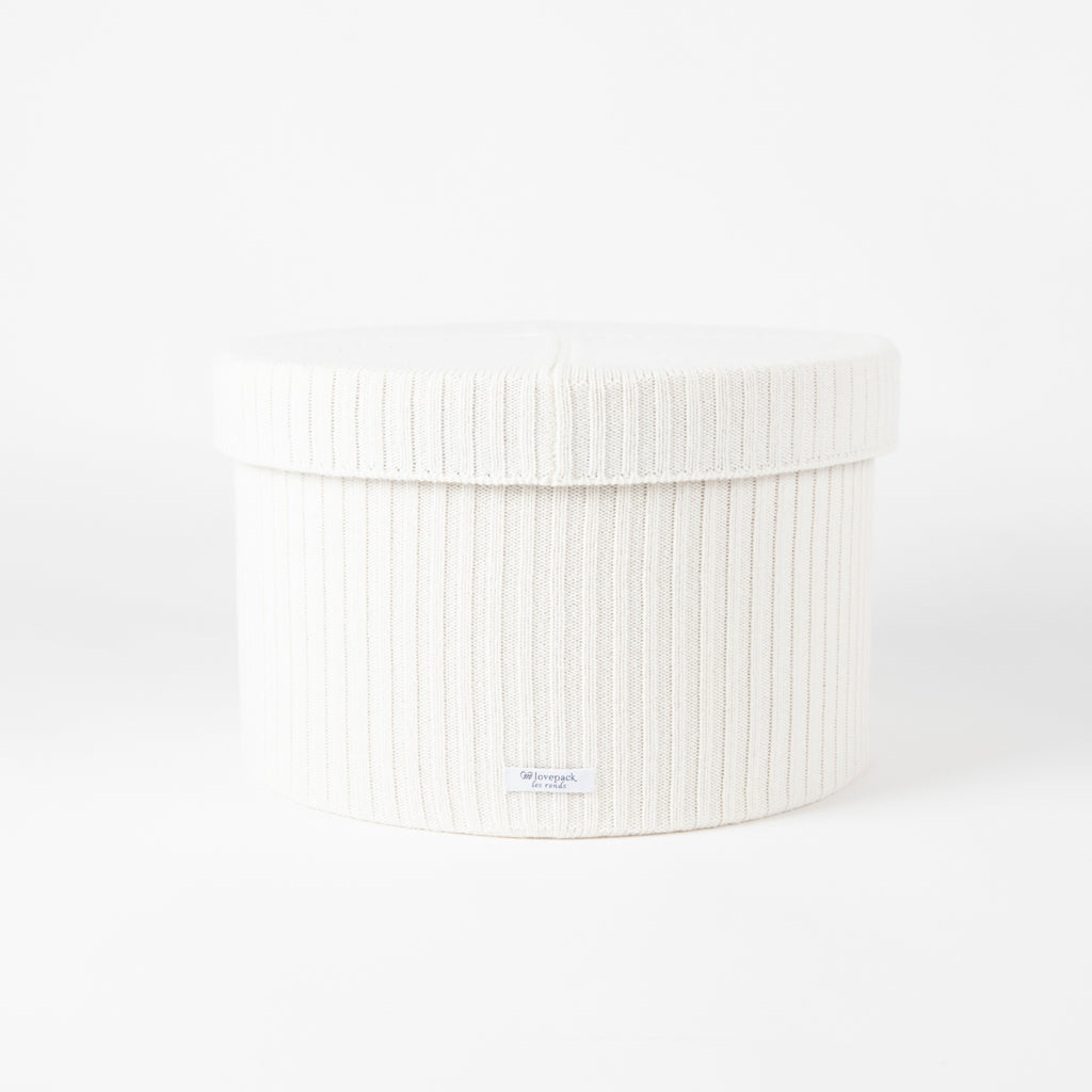 LES RONDS - Cream-colored hatbox - large size