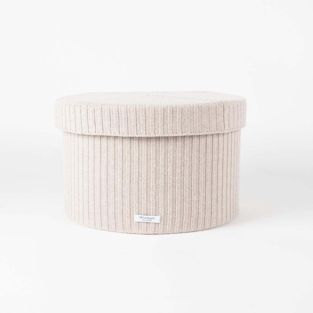LES RONDS - Beige colored hatbox - large size