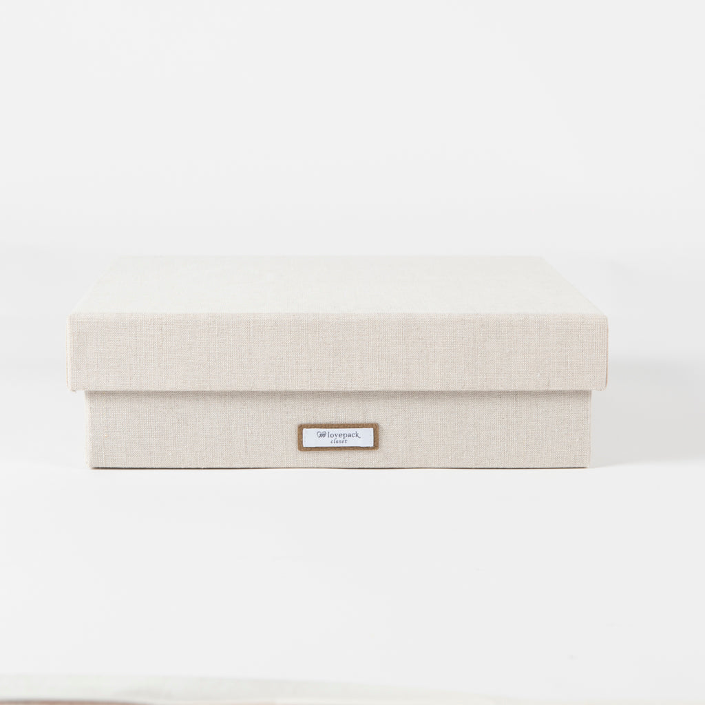 CLOSET - Set of 2 linen wardrobe boxes