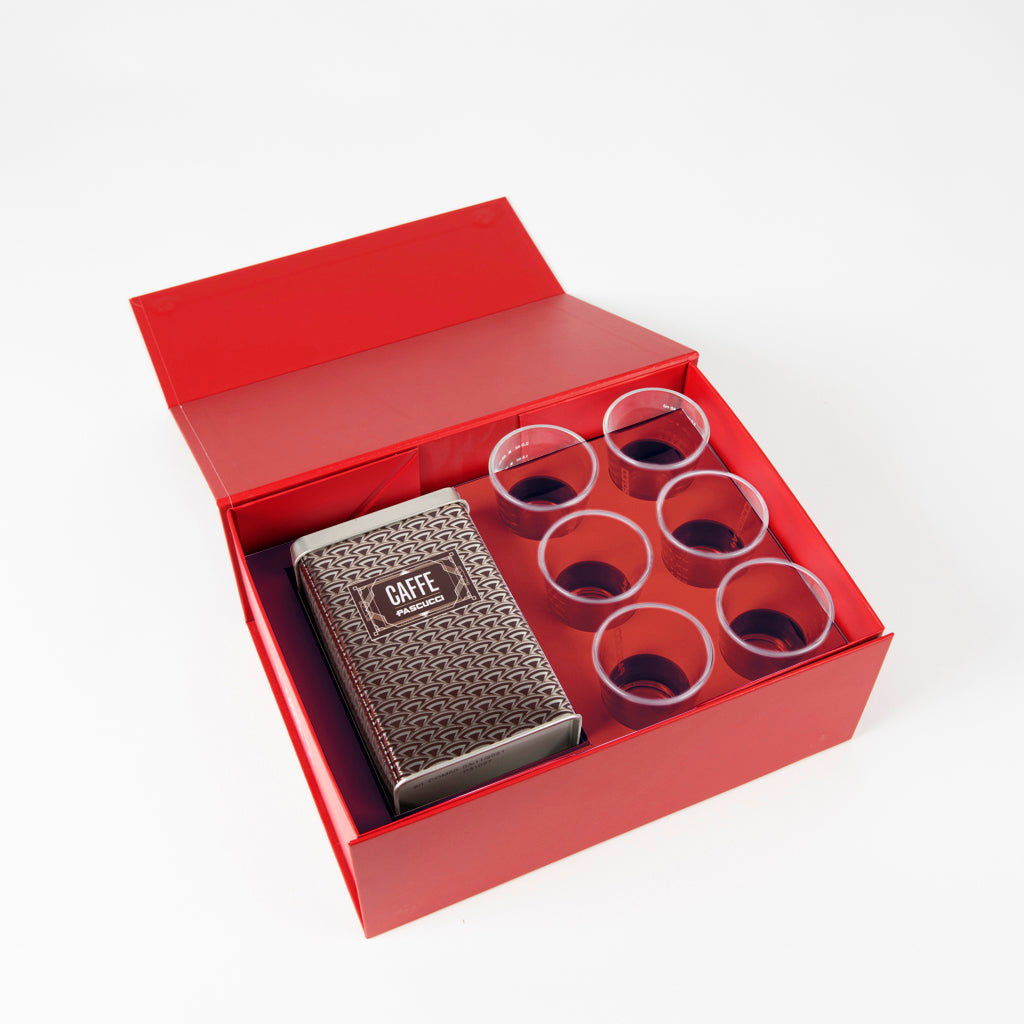 Red internal base for Luxury collapsible boxes - hot stamping