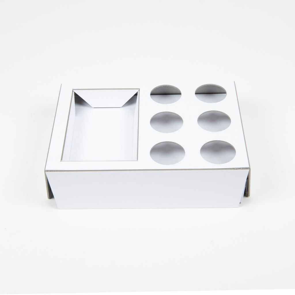 White internal base for Luxury collapsible boxes - hot stamping and digital