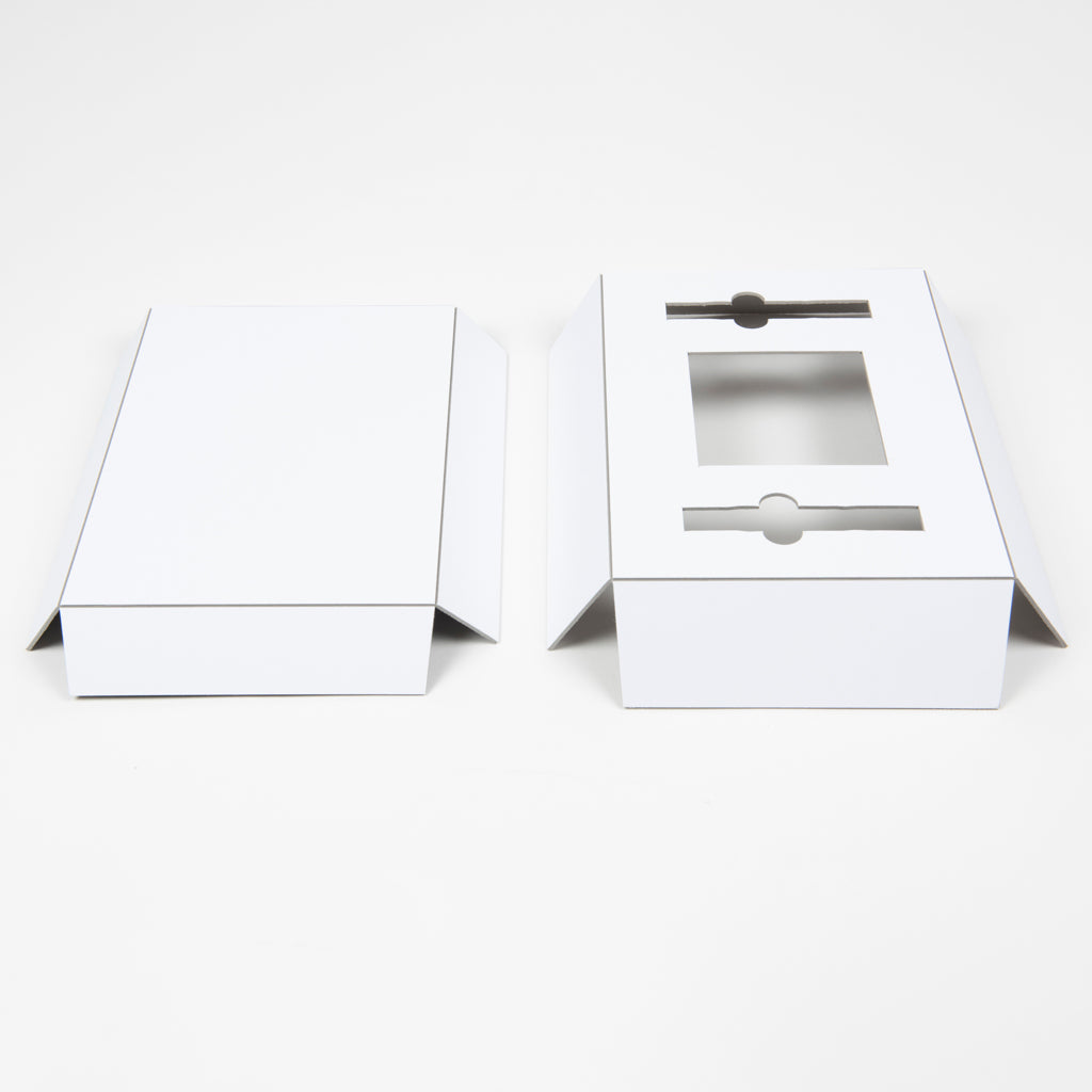 White internal base for Luxury collapsible boxes - hot stamping and digital