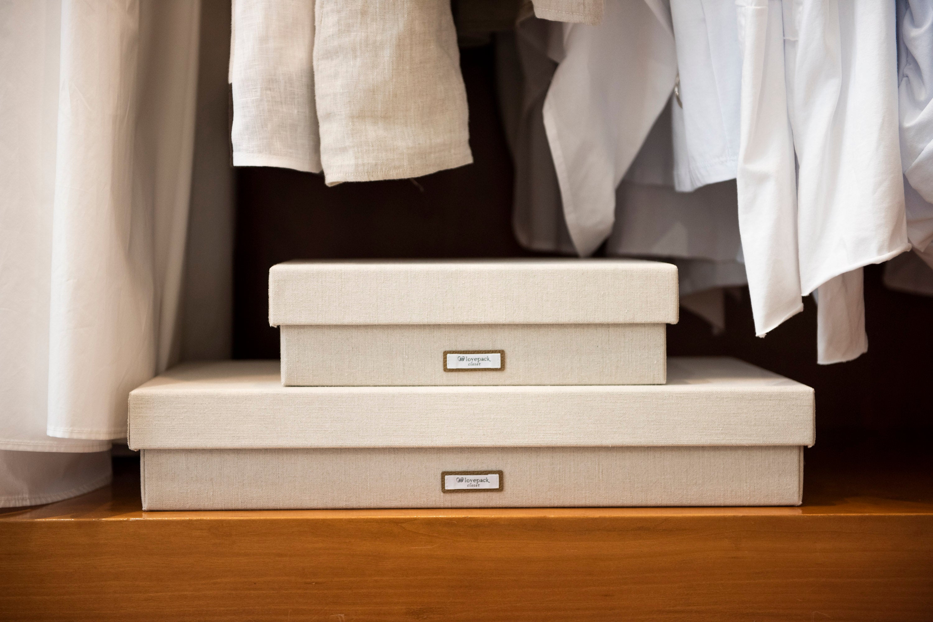 CLOSET - Linen wardrobe box - 4 compartments