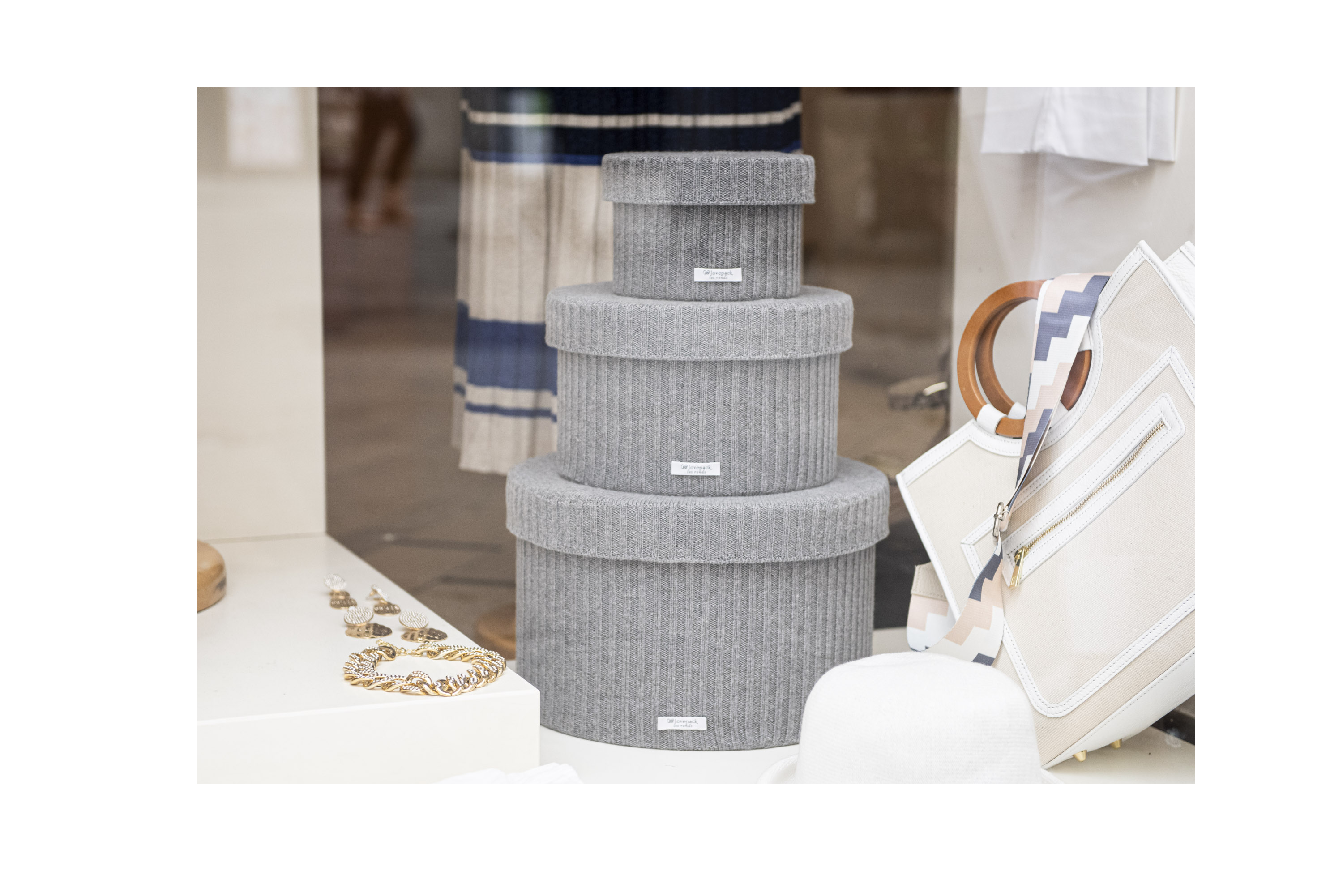 LES RONDS - Set of hat boxes in gray color