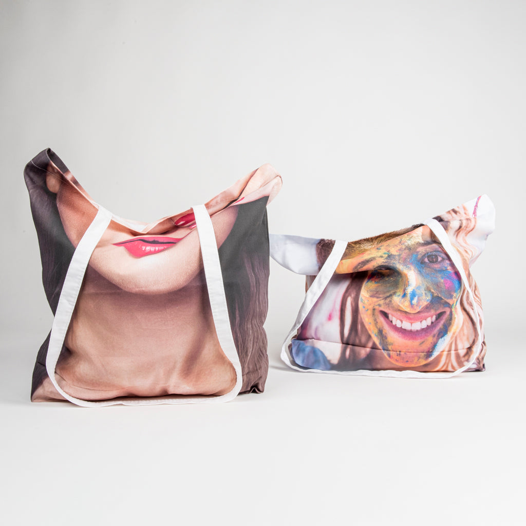 Shopping bag in cotone - stampa digitale su intera superficie